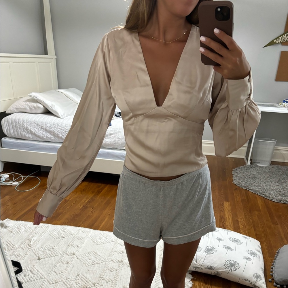 Champagne color blouse